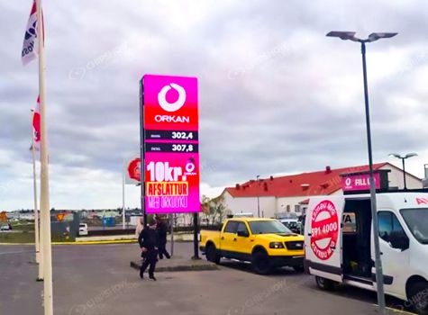 P4 outdoor advertising sign for gas station